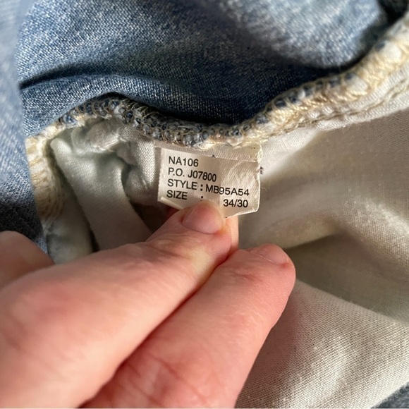 Levi’s 557 men’s 100% cotton relaxed boot cut fit blue jeans size 38 x 30 - Picture 7 of 9